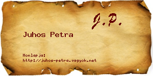 Juhos Petra névjegykártya
