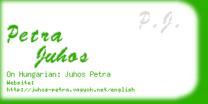 petra juhos business card